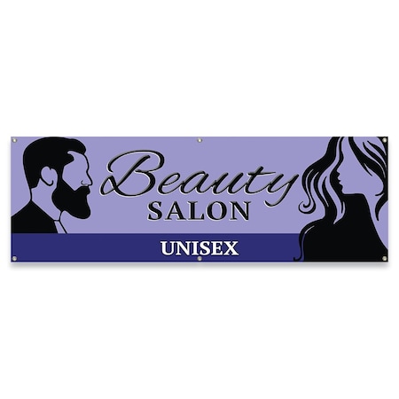 Signmission Beauty Salon Unisex Banner Concession Stand Food Truck Single Sided B-72-30016